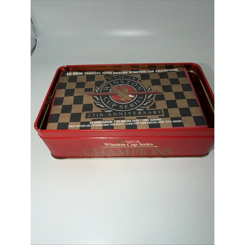 Vintage Winston Cup Series And Smokin‎ Joe Tin with Matches.